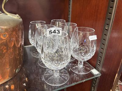 6 X WATERFORD CRYSTAL GLASSES
