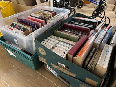 4 BOXES OF BOOKS