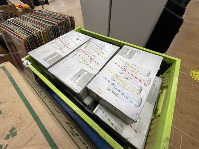 BOX OF BOXED MILK BOTTLES