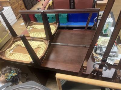 MAHOGANY DRESSING TABLE + STOOL