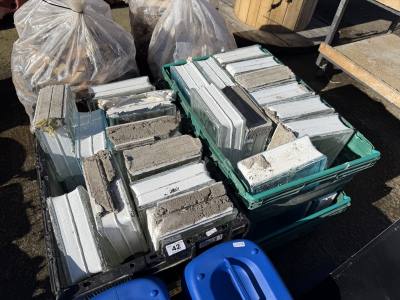 4 X BOXES OF GLASS WALL TILES