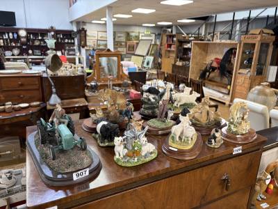 SHELF LOT OF BORDER FINE ARTS FIGURES