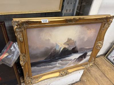 DUMBARTON CASTLE SIGNED OIL