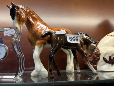 BESWICK FOAL + CHINA HORSE