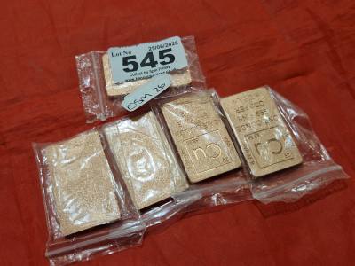 5 X 1 Oz 999 COPPER INGOTS 