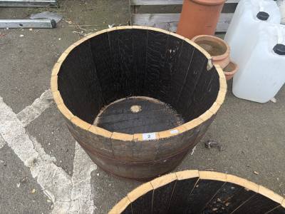 HALF BARREL PLANTER