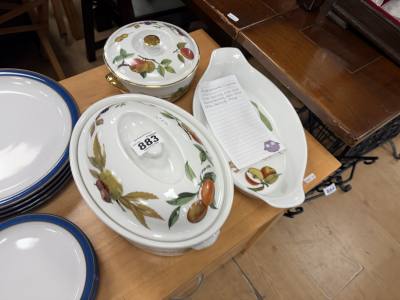 3 PIECES OF ROYAL WORCESTER EVESHAM