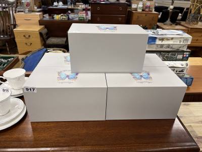 5 X NEW GLASS CANDLEHOLDERS 