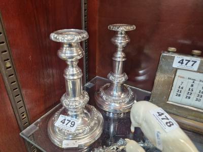 PAIR OF TELESCOPIC 19TH CENTURY CANDLESTICKS