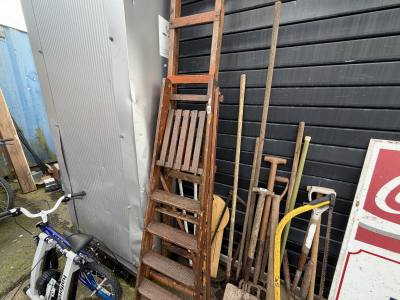 2 X SETS OF WOODEN LADDERS