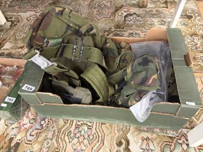 BOX OF ARMY ACCESSORIES