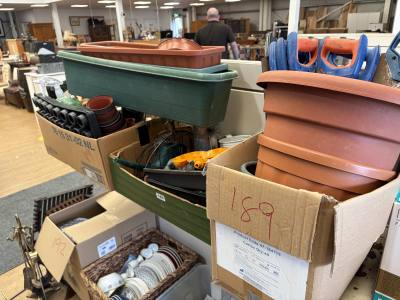 3 X BOXES OF GARDEN ITEMS