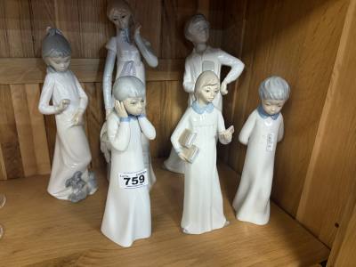 6 X CHINA FIGURES