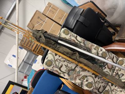 R. MOORE 3 PIECE CANE SALMON ROD + NET