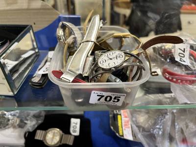 BOX OF WATCHES