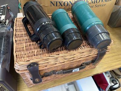 PICNIC BASKET + FLASKS