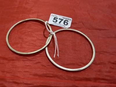 PAIR OF SILVER BANGLES