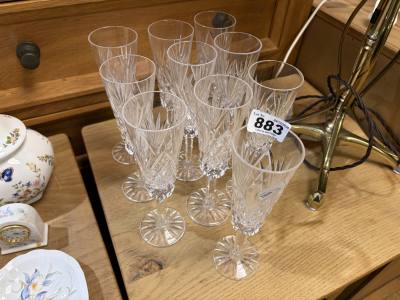 10 X TYRONE CHAMPAGNE FLUTES