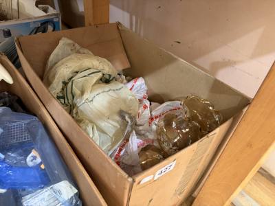 BOX OF GLASS SHADES