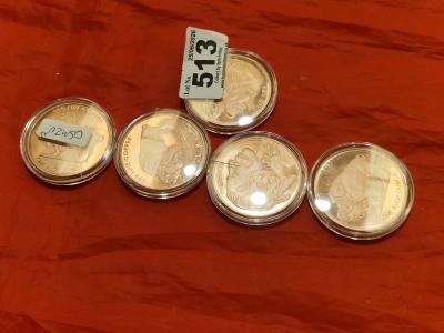 5 X 999 COPPER COINS
