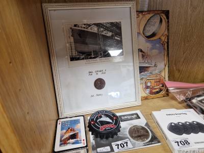 BOX OF TITANIC MEMORABILIA