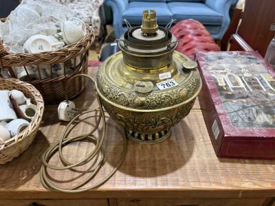 CONVERTED BRASS LAMP
