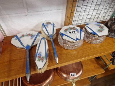 ENAMEL DRESSING TABLE SET