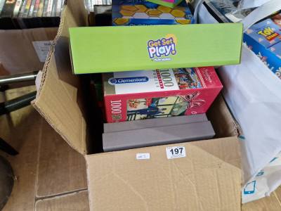 BOX OF PUZZLES + JIGSAWS
