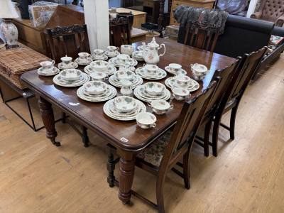 EDWARDIAN WINDOUT TABLE + CHAIRS