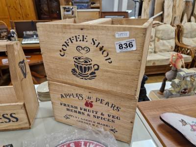 2 X WOODEN BOTTLE BOXES