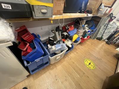SHELF LOT OF TOOLS