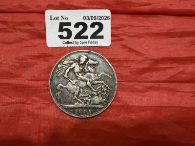 VICTORIAN 1896 SILVER CROWN