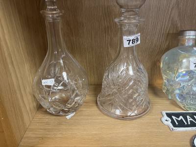 2 X CRYSTAL DECANTERS