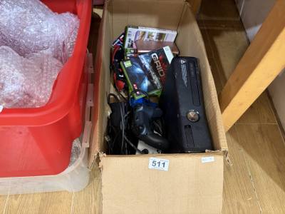 BOX OF XBOX GAMES + CONSOLE