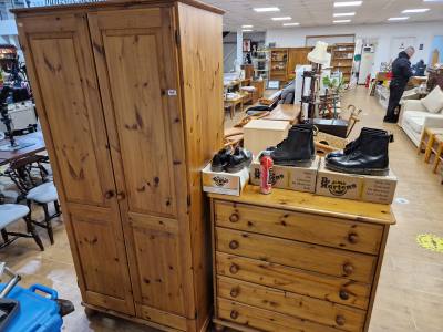 PINE  WARDROBE + DRAWER CHEST