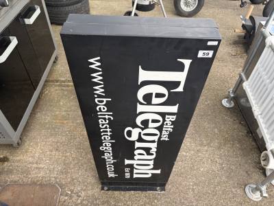 METAL BELFAST TELEGRAPH SIGN