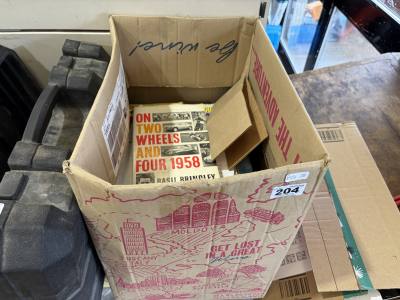 BOX OF VINTAGE CAR BOOKS