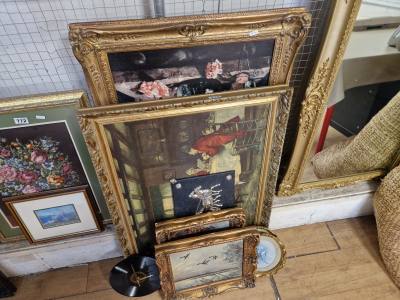 LOT OF GILT PRINTS