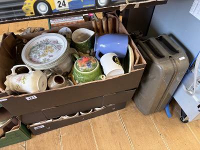 3 X BOXES OF CHINA ETC + JERRY CAN