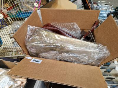 BOX OF HANDBAGS