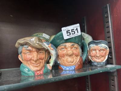 5 X DOULTON CHARACTER JUGS