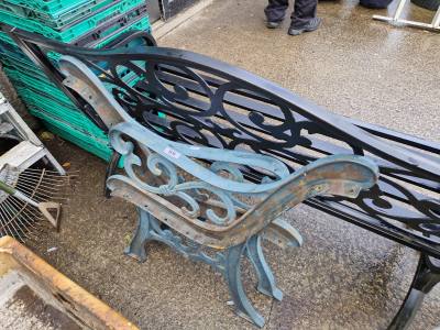 PAIR OF CAST SEAT ENDS