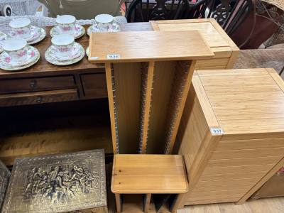 2 X PINE CD RACKS
