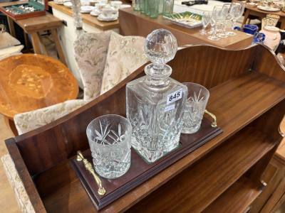 TYRONE DECANTER + TUMBLERS ON STAND