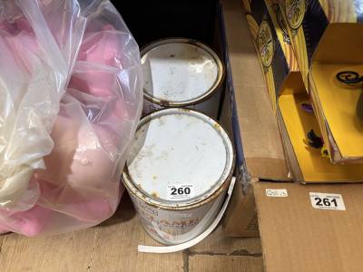 2 X TINS OF FIREPROOF PAINT