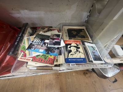 2 X BOXES OF JOHN WAYNE MEMORABILIA