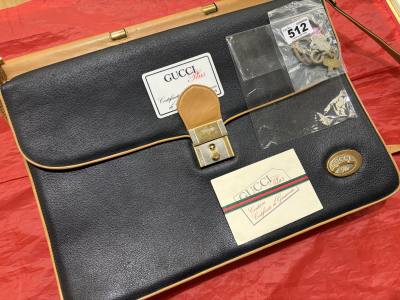 VINTAGE 80'S GUCCI DOCUMENT CASE (WITH KEYS + DOCUMENTATION)