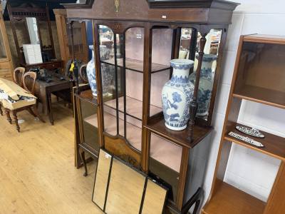EDWARDIAN INLAID DISPLAY CABINET