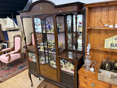 EDWARDIAN INLAID DISPLAY CABINET