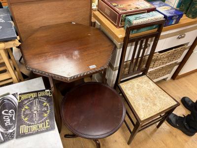 2 SIDE TABLES + CHAIR